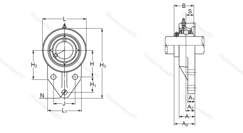 Подшипниковый узел UCFK 202 (UCFH 202) в Уфе