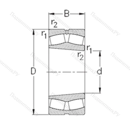 Подшипник роликовый радиальный самоцентрирующийся 23980-K-MB-W 33 от производителя  NKE