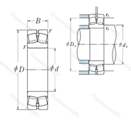 Подшипник роликовый радиальный самоцентрирующийся 21311EAE 4