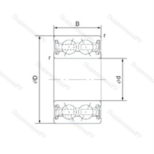 Подшипник шариковый радиально-упорный 35BD 5020DU