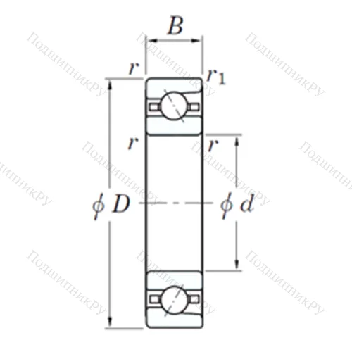 Подшипник шариковый радиально-упорный 3NC HAR 916C FT