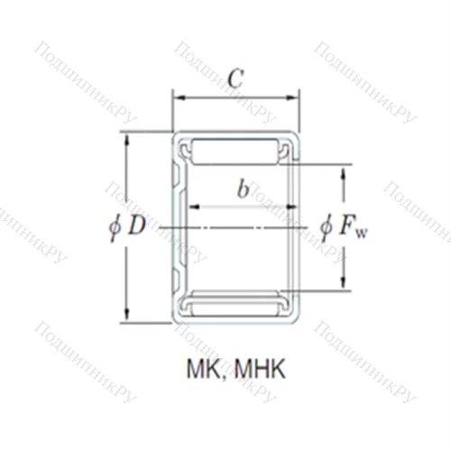 Подшипник игольчатый радиальный MHK 571