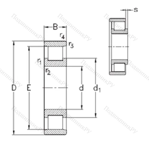 Подшипник роликовый радиальный N 240-E-M 6