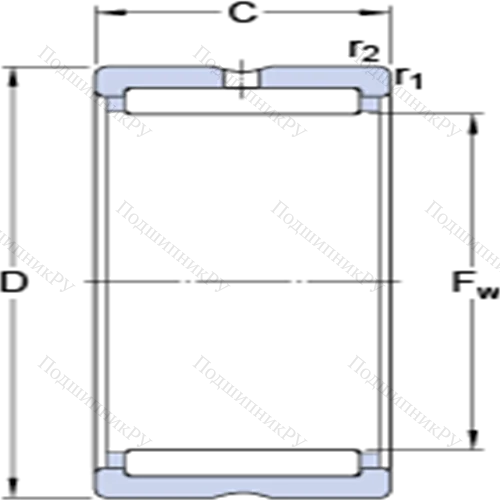 Игольчатые роликоподшипники с механически обработанными кольцами без внутреннего кольца NK 16/16 от производителя  SKF