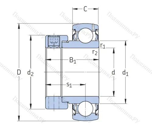 Корпусный подшипник YET 209