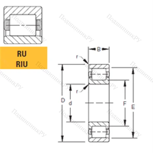 Подшипник роликовый радиальный 90RIU 396