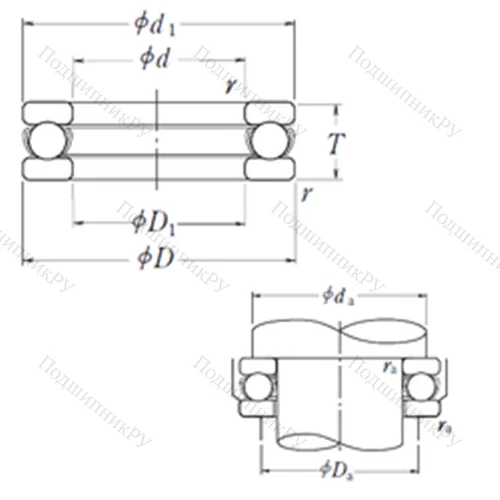 Подшипник шариковый упорный 51152X