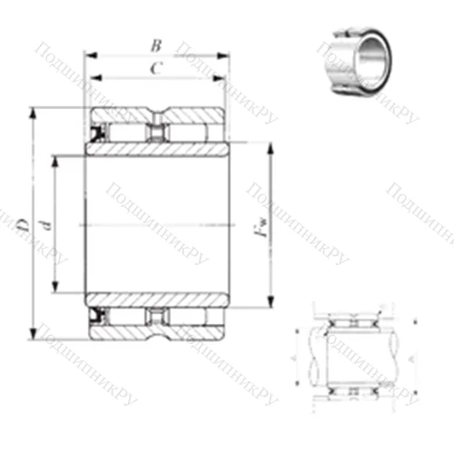 Подшипник игольчатый радиальный GBRI 243920 U от производителя  IKO