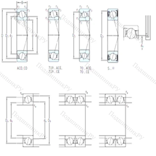 Подшипник шариковый радиально-упорный S 7017 ACD/HCP 4A от производителя  SKF