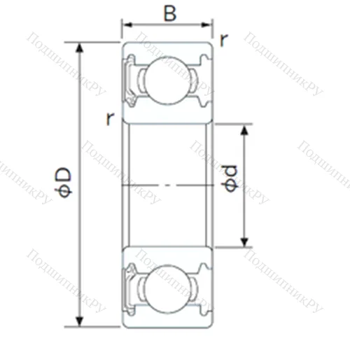 Подшипник шариковый радиальный 6036-RS от производителя  CYSD
