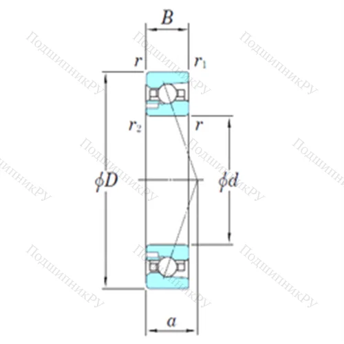 Подшипник шариковый радиально-упорный 3NCHAD 009CA
