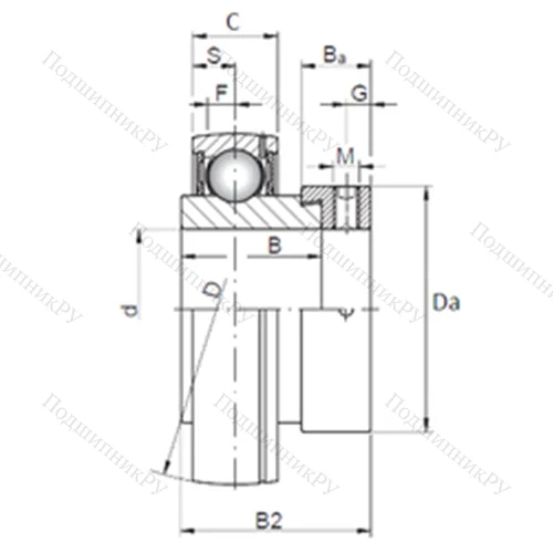 Подшипник шариковый радиальный FD 212 от производителя  CX Подшипник шариковый радиальный FD 212 от производителя  CX