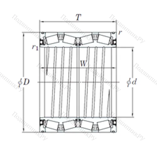 Подшипник роликовый радиально-упорный 47TS 483434A