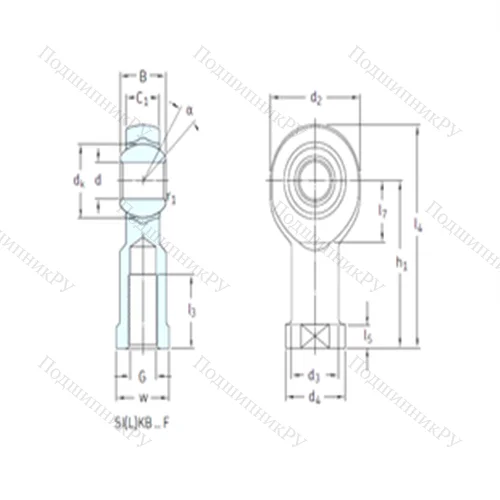 Подшипник скольжения сферический SILKB 18F от производителя  SKF