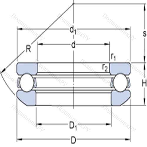 Одинарные упорные шарикоподшипники 53210 + U 210 от производителя  SKF Одинарные упорные шарикоподшипники 53210 + U 210 от производителя  SKF