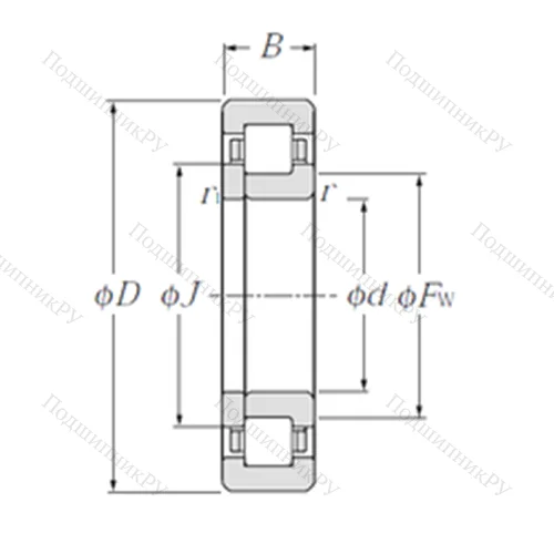 Подшипник роликовый радиальный NUP 320E