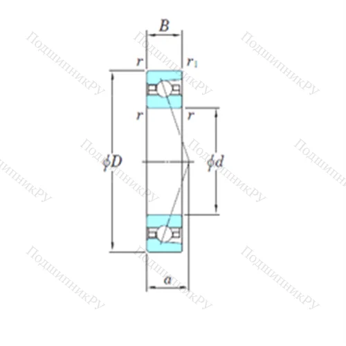 Подшипник шариковый радиально-упорный HAR 006CA
