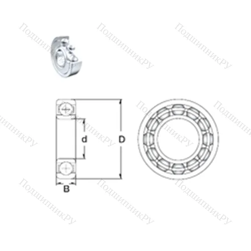 Подшипник шариковый радиальный S 61900-2Z