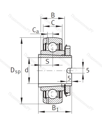 Корпусный подшипник GSH 25 2RSR B в Уфе