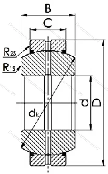 Шарнирный подшипник GEH 40 ES 2RS в Уфе