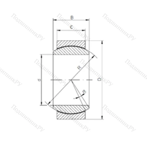 Подшипник скольжения сферический GE 300 ECR-2RS от производителя  CX Подшипник скольжения сферический GE 300 ECR-2RS от производителя  CX