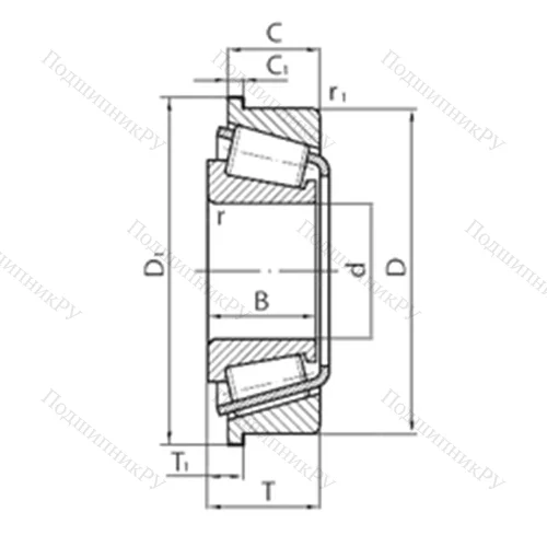 Подшипник роликовый радиально-упорный BT 1-0056/Q от производителя  SKF