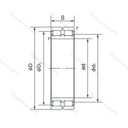Подшипник роликовый радиальный RB 4844