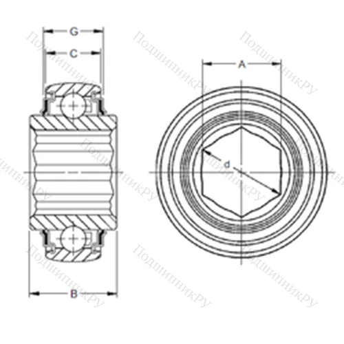 Подшипник шариковый радиальный SBX 0762LLMC 4/L 738Q 1