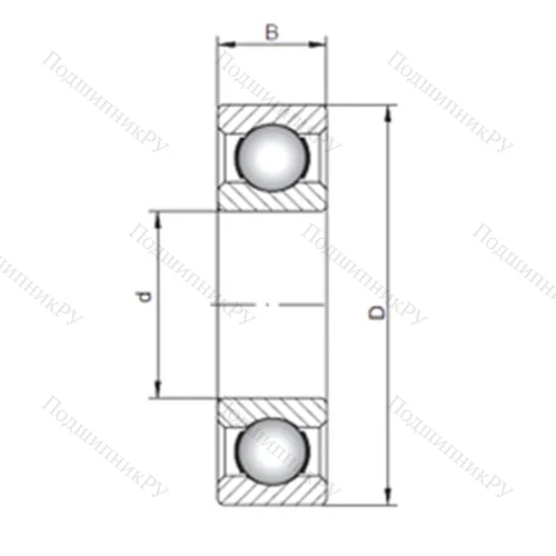 Подшипник шариковый радиальный 61996 от производителя  CX Подшипник шариковый радиальный 61996 от производителя  CX