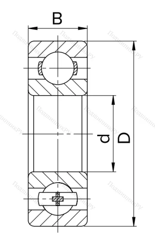 Миниатюрный шариковый подшипник MR 117 ZZ в Уфе