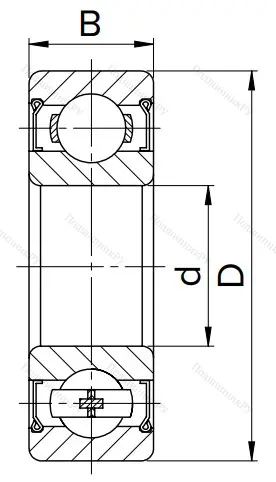 Миниатюрный шариковый подшипник MR 105 ZZ в Уфе