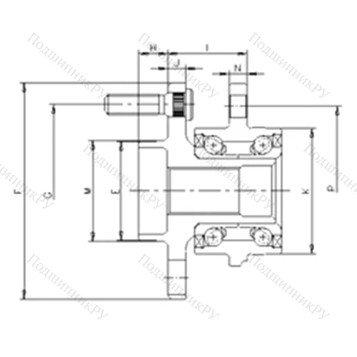 Подшипник шариковый радиально-упорный IJ 123023 от производителя  ILJIN