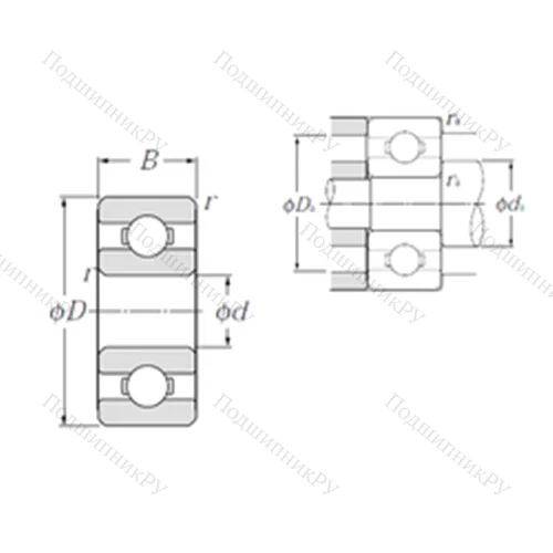 Подшипник шариковый радиальный 687A