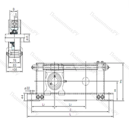 Подшипниковый узел шариковый радиальный UCTU 209+WU 500 от производителя  NACHI