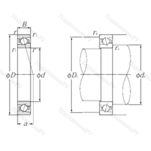 Подшипник шариковый радиально-упорный 5S-HSB 024C от производителя  NTN Подшипник шариковый радиально-упорный 5S-HSB 024C от производителя  NTN