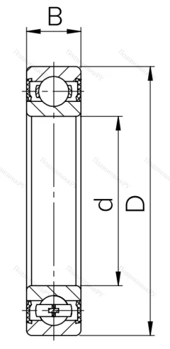 Шариковый однорядный подшипник 1000904 2RS (61904 2RS) в Уфе