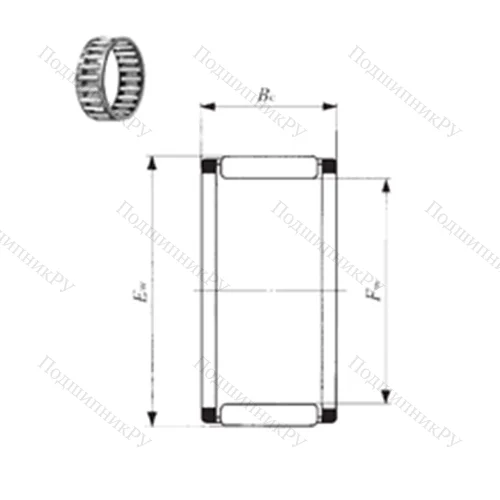 Подшипник игольчатый радиальный KT 253525 от производителя  IKO