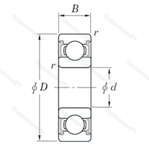 Подшипник шариковый радиальный SE 624 ZZSTMSA 7