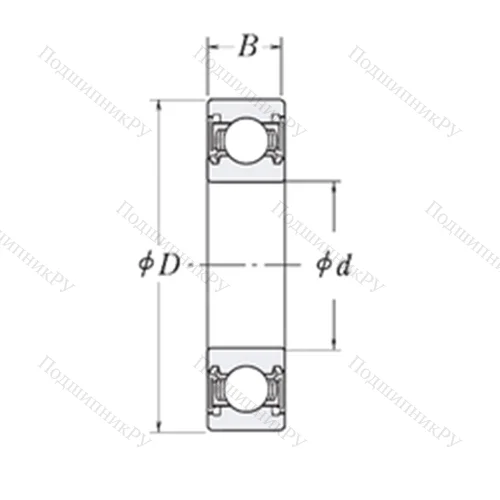 Подшипник шариковый радиальный LJ 5/8-2RS от производителя  RHP Подшипник шариковый радиальный LJ 5/8-2RS от производителя  RHP