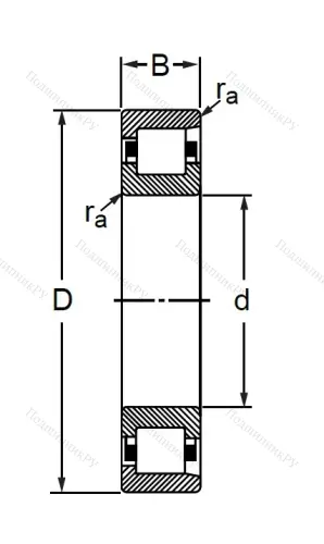 Цилиндрический роликовый подшипник 102212 (N 212 V) в Уфе