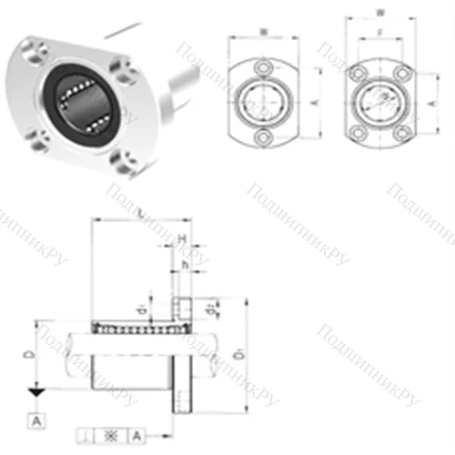 Подшипник шариковый линейный LMH 13UU от производителя  Samick