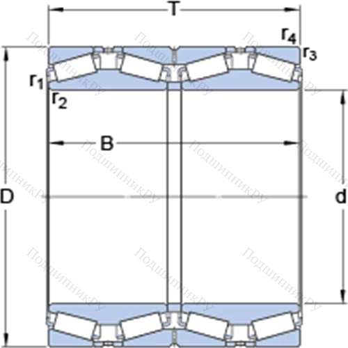 Четырёхрядные конические роликоподшипники конфигурации TQO 330540 AG от производителя  SKF Четырёхрядные конические роликоподшипники конфигурации TQO 330540 AG от производителя  SKF