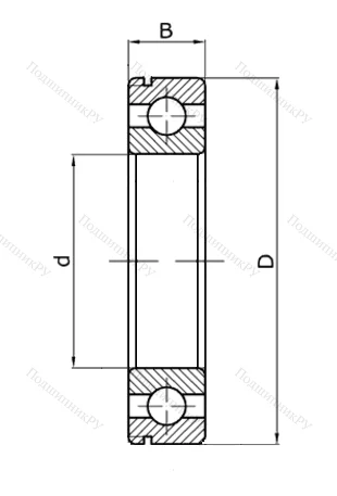 Шариковый однорядный подшипник 50306 (6306 N) в Уфе