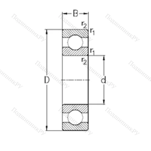 Подшипник шариковый радиальный 619/750-MA от производителя  NKE