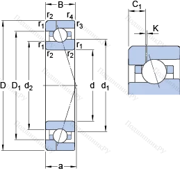 Подшипник 7006 ACE/HCP 4AH 1 в Уфе