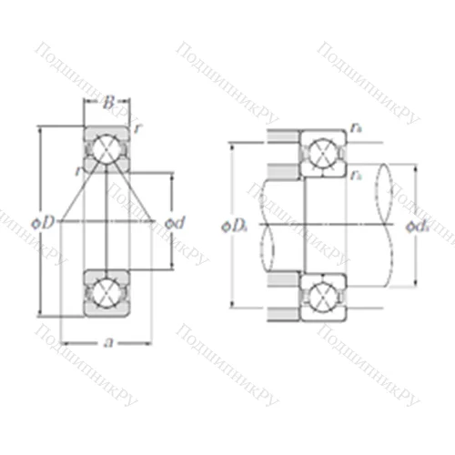 Подшипник шариковый радиально-упорный QJ 309