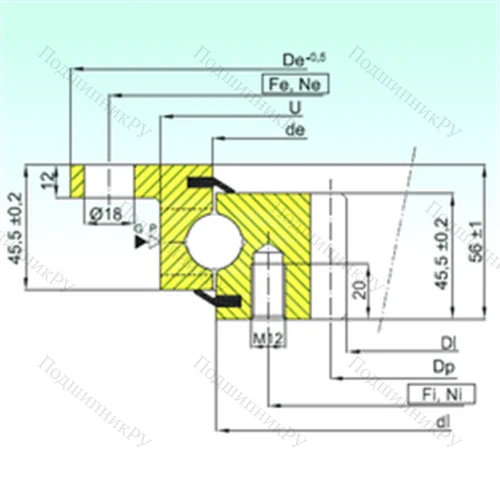 Подшипник шариковый опорно-поворотный ZBL.20.0544.200-1SPTN от производителя  ISB
