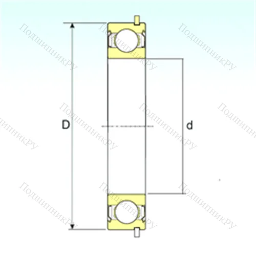 Подшипник шариковый радиальный 6004-ZZNR от производителя  ISB