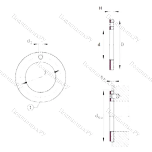 Подшипник скольжения EGW 10-E 40 от производителя  INA