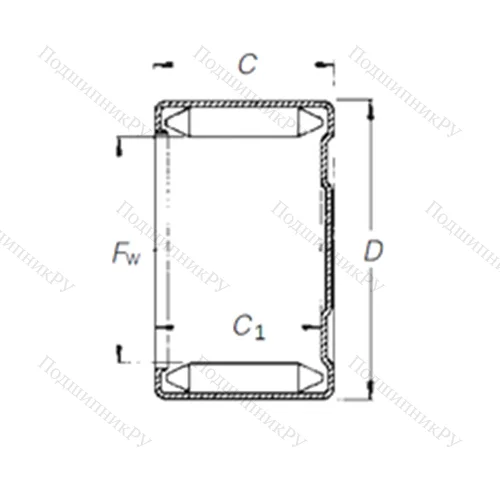 Подшипник игольчатый радиальный DLF 8 10 от производителя  TIMKEN